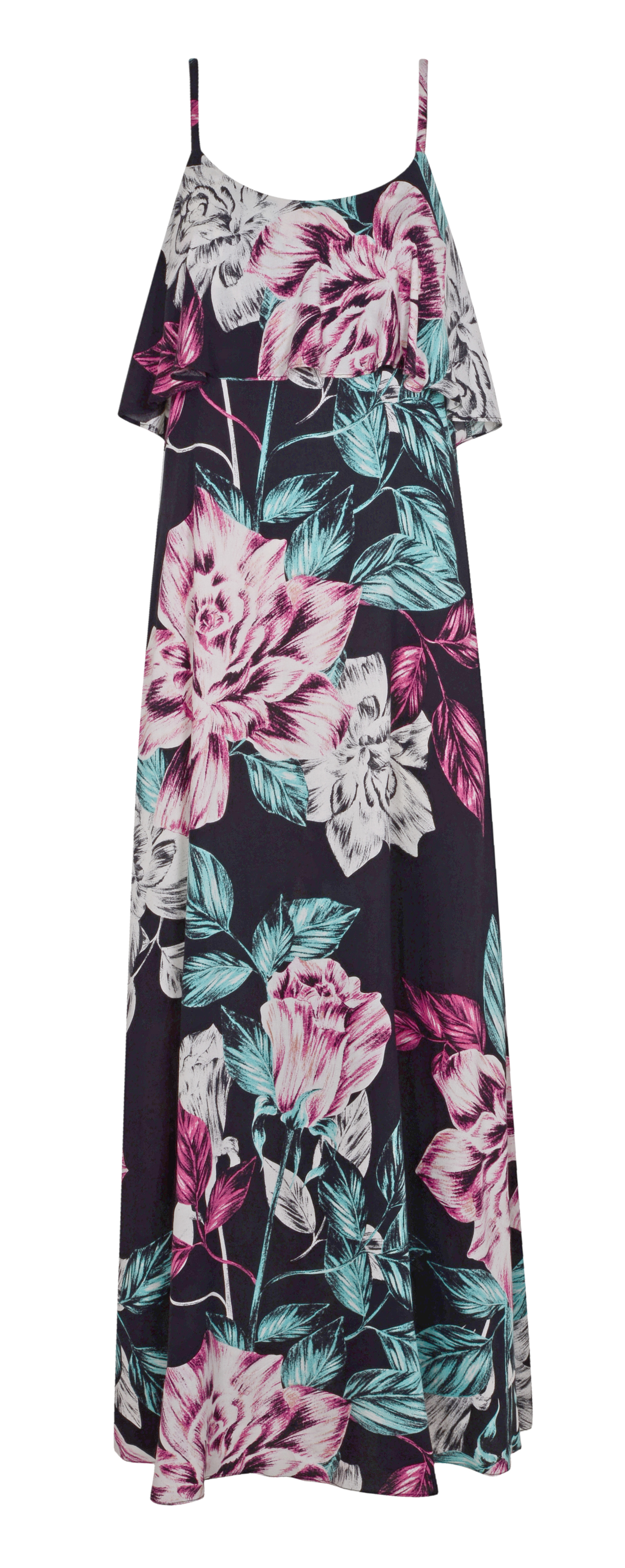 KENDALL + KYLIE - Floral Print Layered Maxi Dress, $105