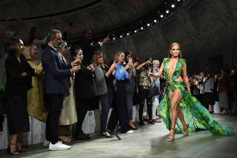 THE STORY OF: Jennifer Lopez And The Versace Jungle Dress - Jennifer Lopez Versace Spring/Summer 2020 show