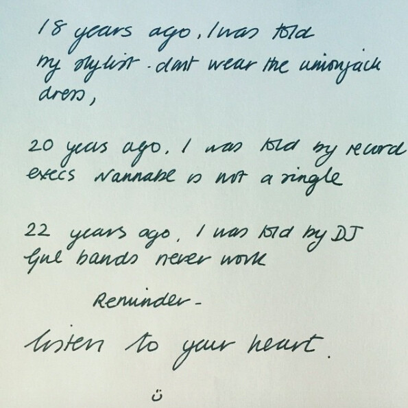 THE STORY OF Geri Halliwell And The Union Jack Dress - Geri Halliwell letter