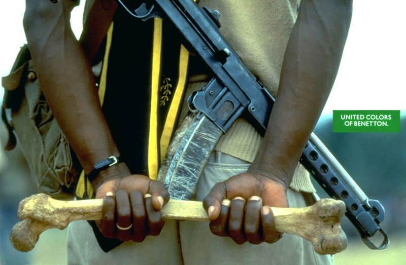 A Look Back At Benetton’s Most Controversial Advertising Campaigns - Soldier With The Bone