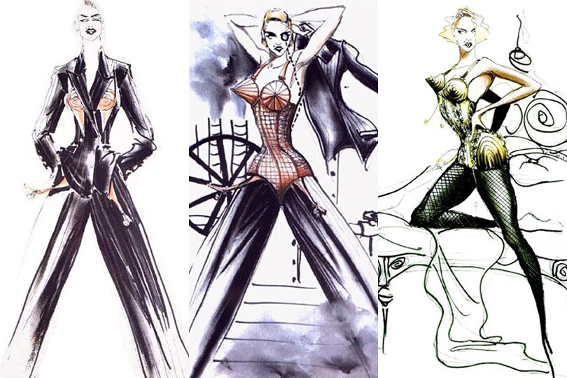 THE STORY OF- Madonna’s Iconic Jean Paul Gaultier Cone Bra - Jean Paul Gaultier Sketches