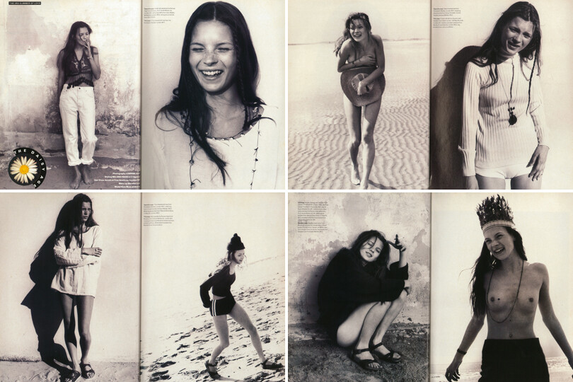 THE STORY OF-How Anti-Supermodel Kate Moss Pioneered A Whole New Fashion Trend - The Face - Magazine spread