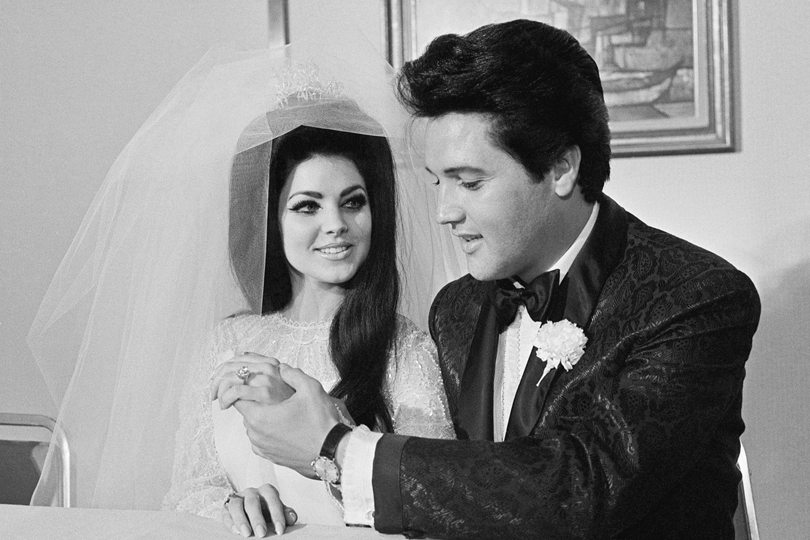 THE STORY OF Elvis Presley’s Jet-Black Hair - Elvis and Priscilla wedding.jpg