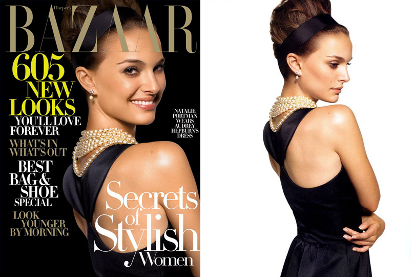 THE STORY OF The Iconic Black Givenchy Dress Worn By Audrey Hepburn In Breakfast At Tiffany’s - Natalie Portman Harper's Bazaar