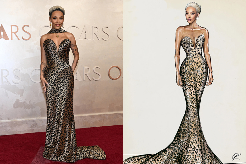 Doja Cat's Balmain Dress She Wore To The 2025 Oscars Took 5,600 Hours To Make