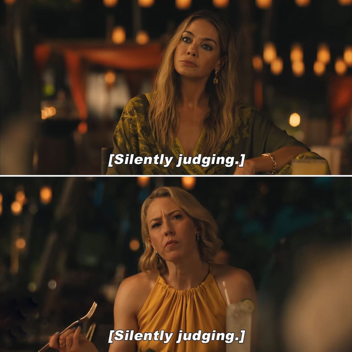 Friends or Enemies The White Lotus And The Complicated Sometimes Toxic Nature of Female Friendships - Silently judging