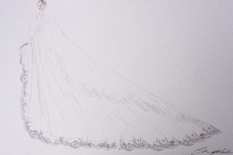 THE STORY OF Meghan Markle's Givenchy Wedding Dress - Sketch 2