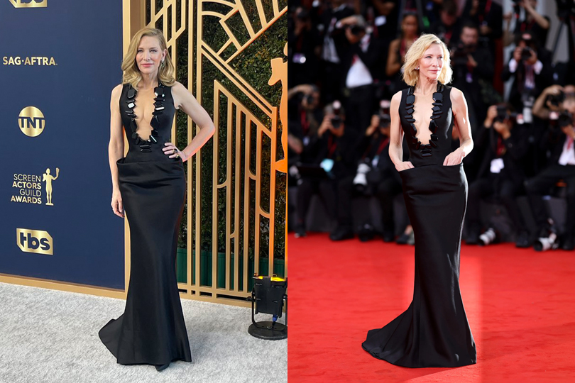 Cate Blanchett Rewore Her 2022 SAG Dress To The 2025 Venice Film Festival