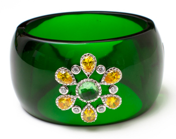 JewelMint Emerald Burst Cuff