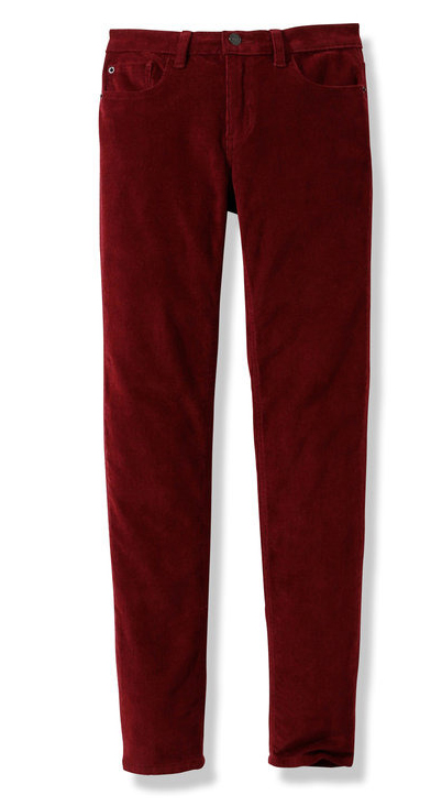 Burgundy Cord Jeans - Joe Fresh