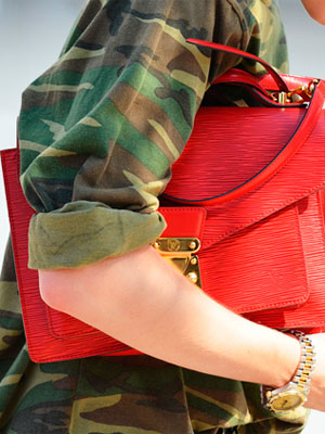 red satchel